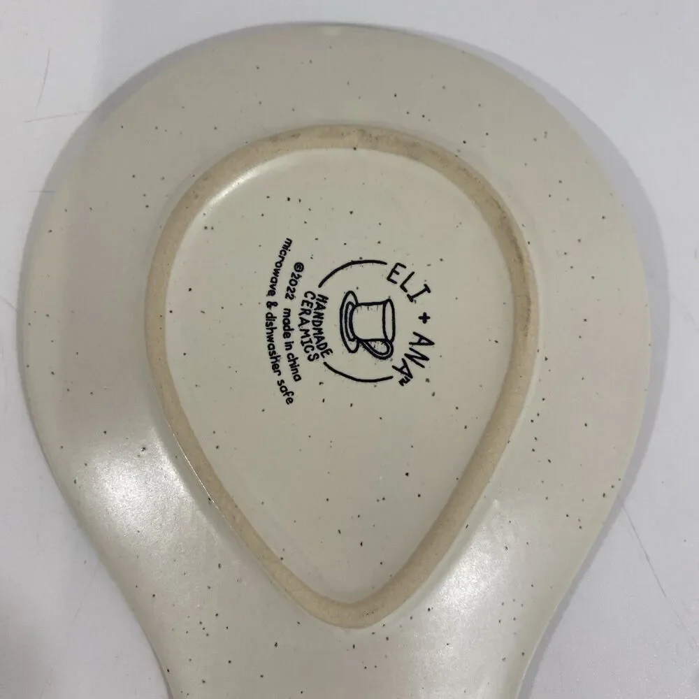 Eli + Ana‎ Bunny Rabbit Pottery Art Spoon Rest - Picture 3 of 7